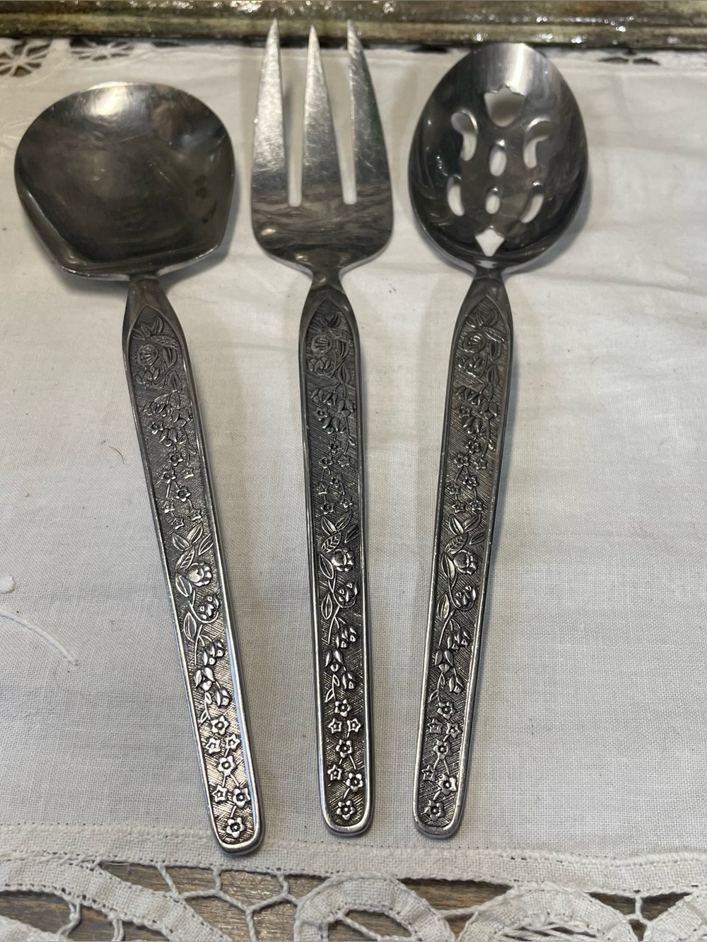 MCM NASCO Sevita stainless steel flatware fork spoons serving set